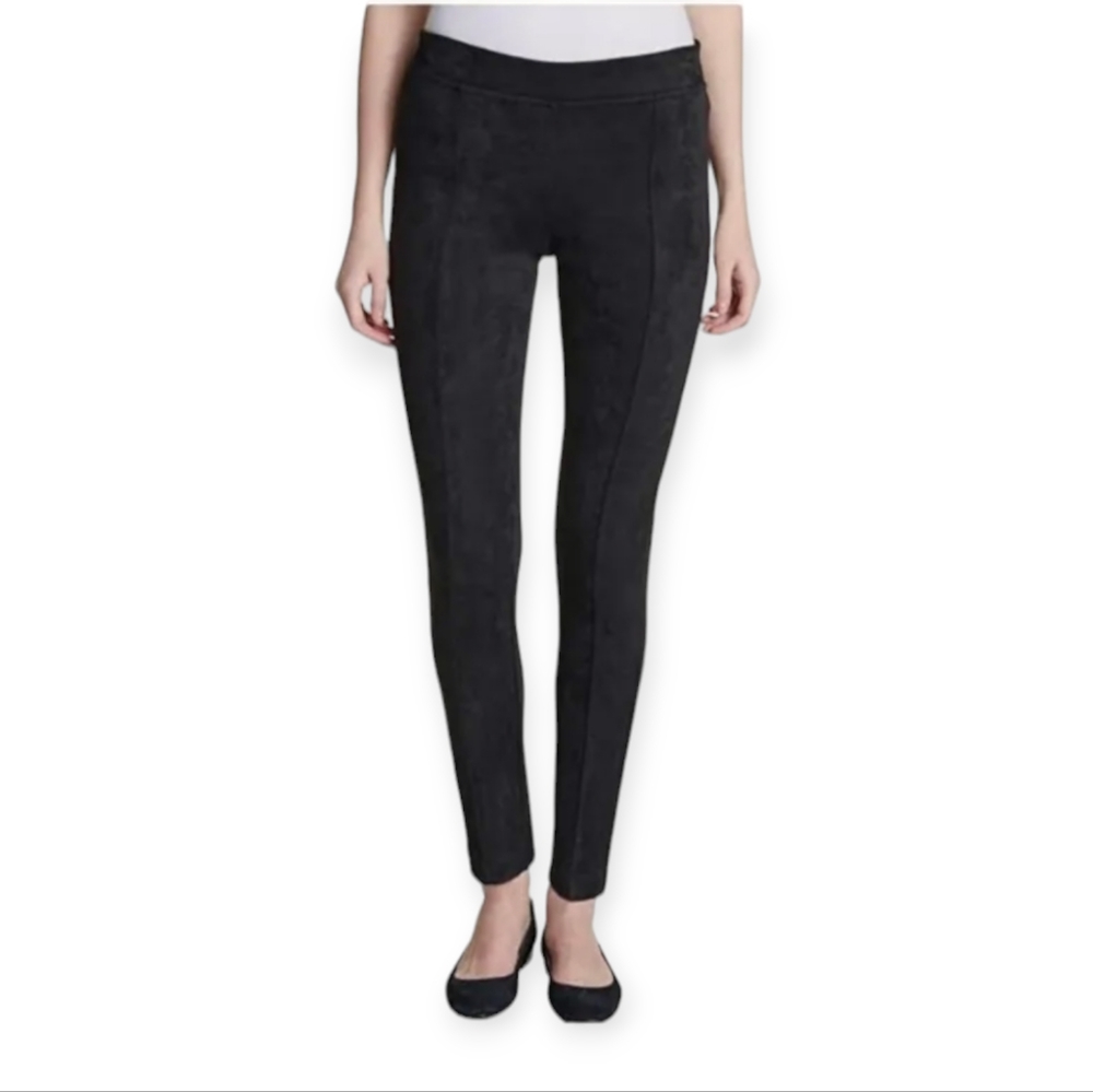 Andrew Marc Black Faux Suede Dresspants sz L
